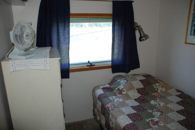 Third bedroom in cabin at Blind Bay on Shuswap Lake
